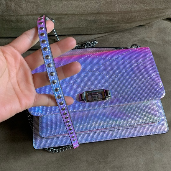 NWOT Rare Rebecca Minkoff Iridescent Je T'Aime Medium Crossbody Shoulder Bag - Picture 5 of 16